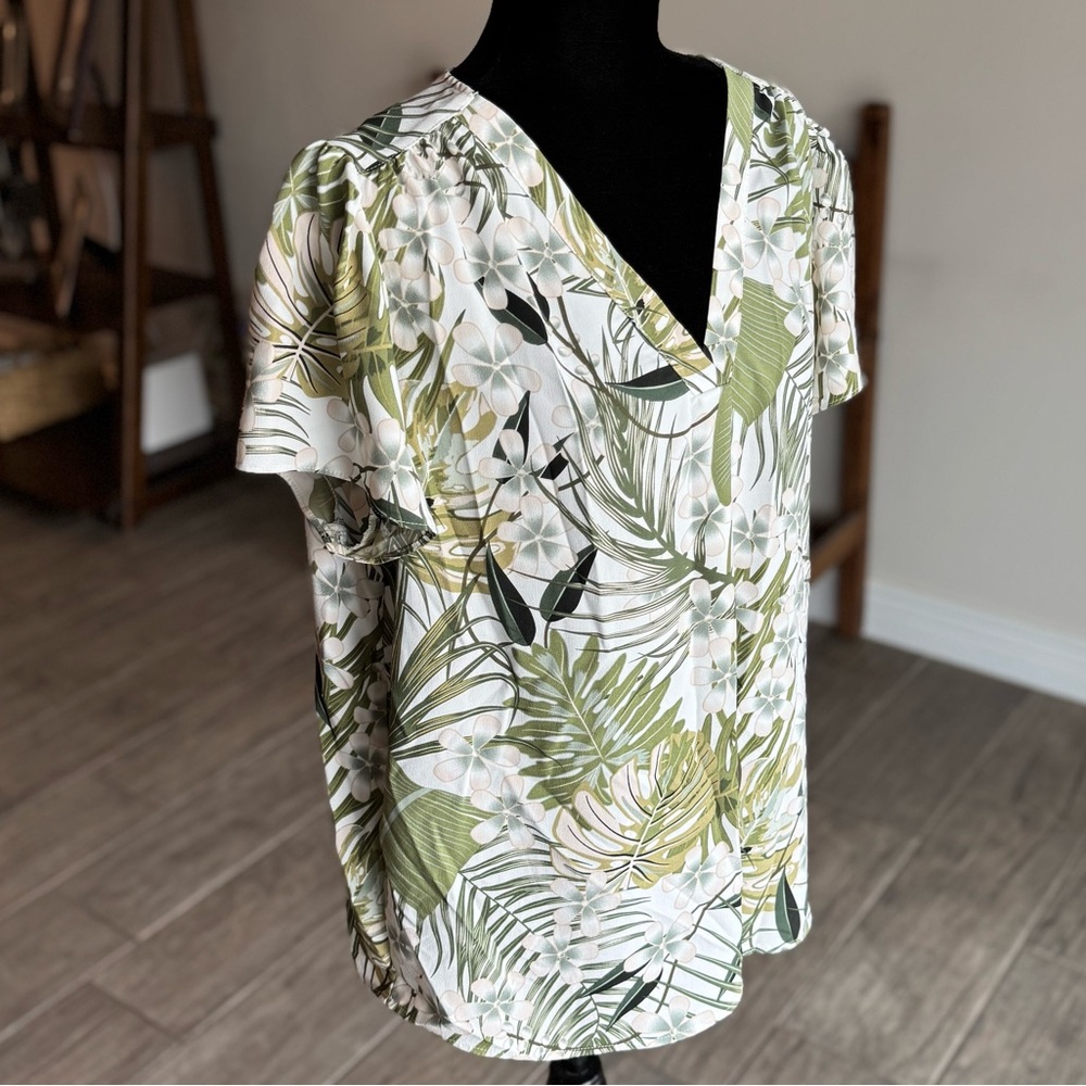 Hilary Radley Tropical Blouse Women’s Size XL